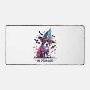 Medical Paws and Haunting Howls One Spooky Nurse D Desk Mat