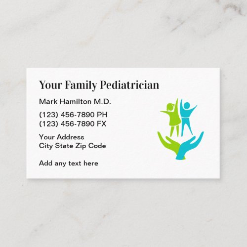 Medical Pediatrician Appointment Cards 