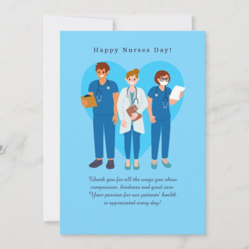 Medical Personnel Flat Thank You Card