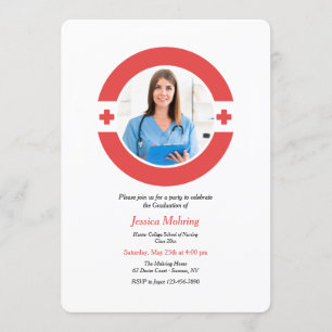 Medical Photo Frame Graduation Invitation