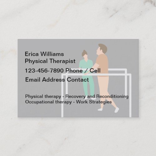 Medical Physical Therapist Theme Business Cards