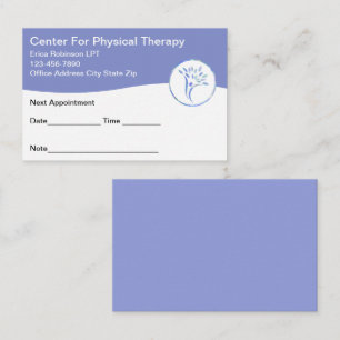 Medical Physical Therapy Appointment Business Card