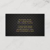Medical Plastic Surgeon Monogram Modern Black Gold Business Card (Back)