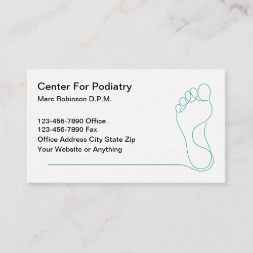 Medical Podiatrist Theme Simple Business Cards
