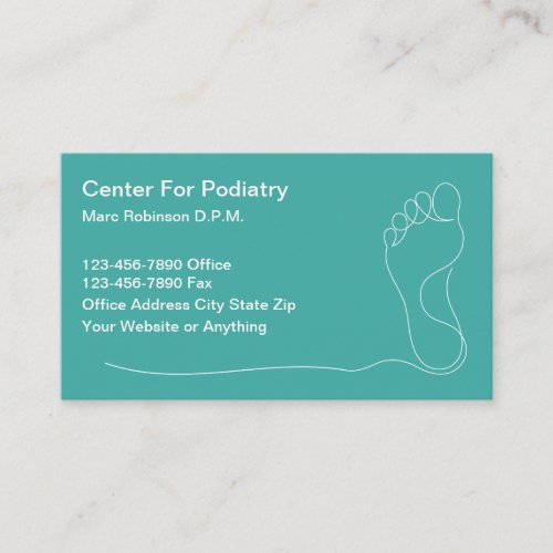 Medical Podiatrist Theme Simple Business Cards