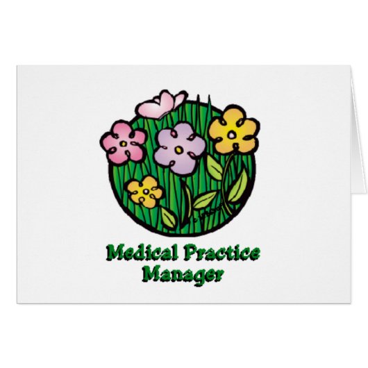 Medical Practice Manager Blooms Cards (Front Horizontal)