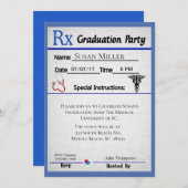 Medical Prescription Pad Graduation Invitation (Front/Back)