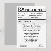 Medical Prescription Pad  Retirement Party 