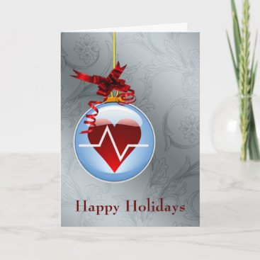 medical profession cardio holiday Cards