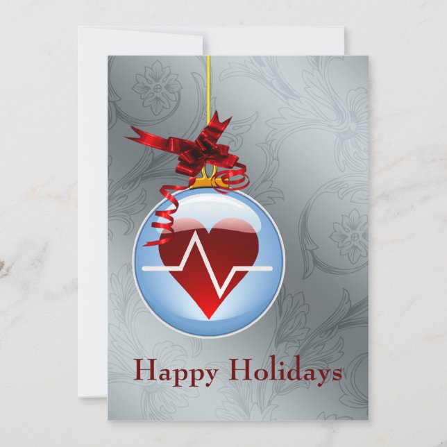medical profession cardiology Holiday Cards (Front)