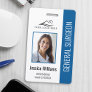 Medical Professional Custom Photo & Text Blue ID Badge