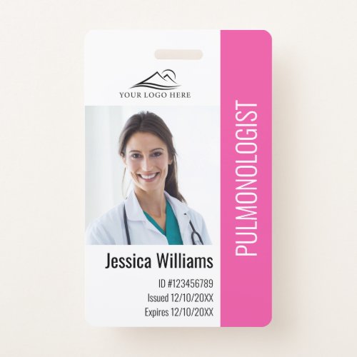 Medical Professional Custom Photo  Text ID Badge