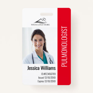 Medical Professional Custom Photo & Text ID Badge
