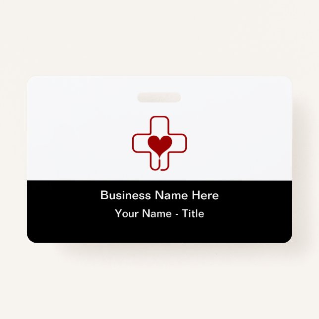Medical Professional Health Custom Name Badges (Front)