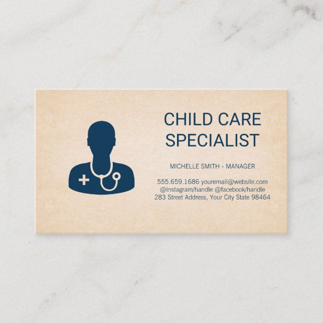 Medical Professional Icon Appointment Card (Front)