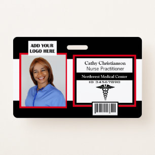 Medical Professional Name Photo Badge Scanner Code
