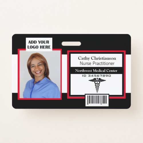 Medical Professional Name Photo Badge Scanner Code