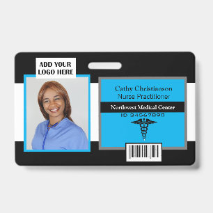 Medical Professional Name Photo Badge Scanner Code