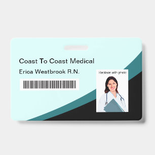 Medical Professional Staff Photo ID Barcode Badges