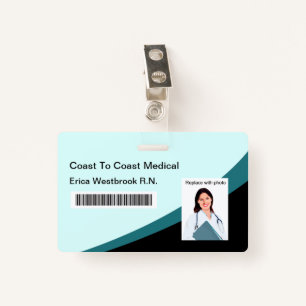 Medical Professional Staff Photo ID Barcode Badges