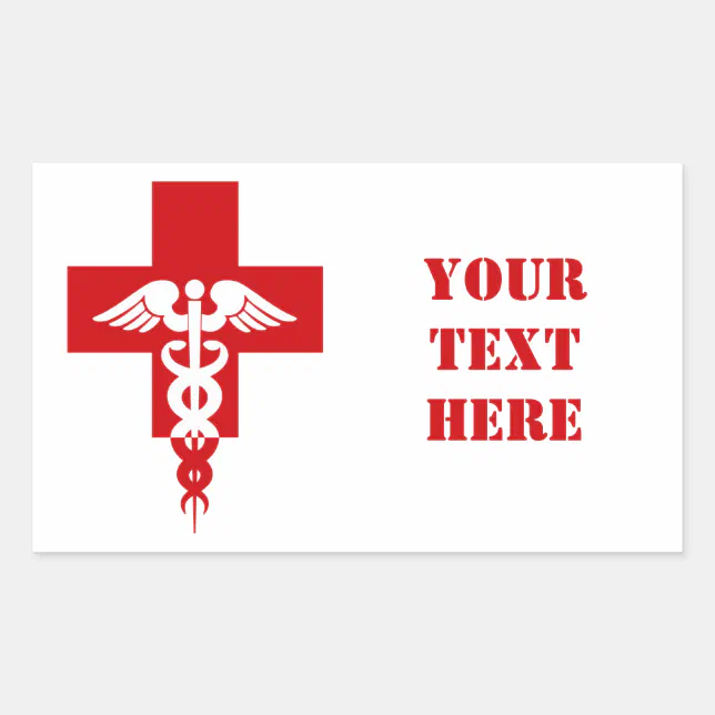 Medical Sign Sticker Medical Professional stickers, customize Rectangular Sticker | Zazzle