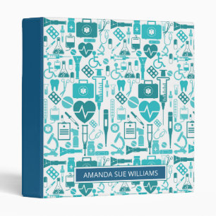 Medical Professional / Student "Add Name" Monogram 3 Ring Binder