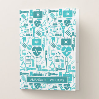 Medical Professional / Student "Add Name" Monogram Pocket Folder