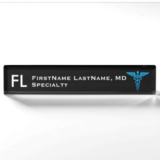Medical Professional Title Nameplate
