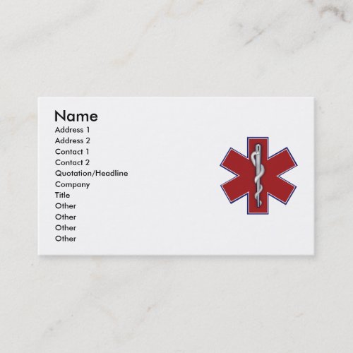 Medical Profile Card Business Card Template