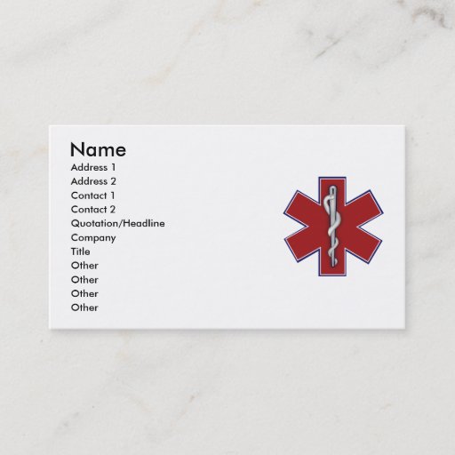 Customizable Medical Profile Card Business Card Template