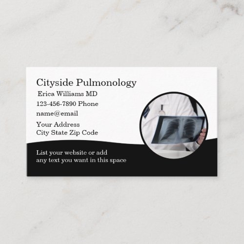 Medical Pulmonology Lung Doctor Business Cards