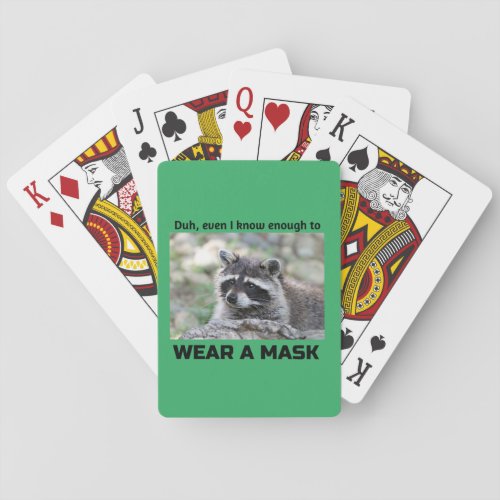 Medical Pun Raccoon Covid by Funnycomb  Playing Cards