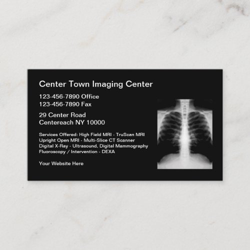 Medical Radiology Imaging Center Business Card