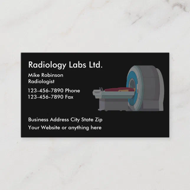 Medical Radiology Imaging Lab Business Cards | Zazzle
