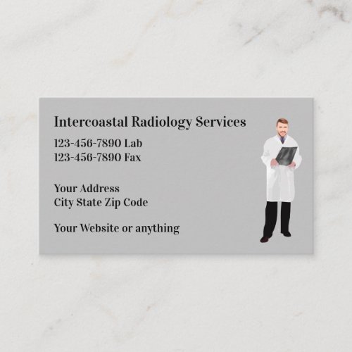 Medical Radiology Lab Services Business Card