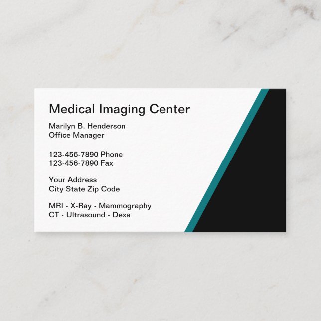 Medical Radiology Modern Two Side Business Card (Front)