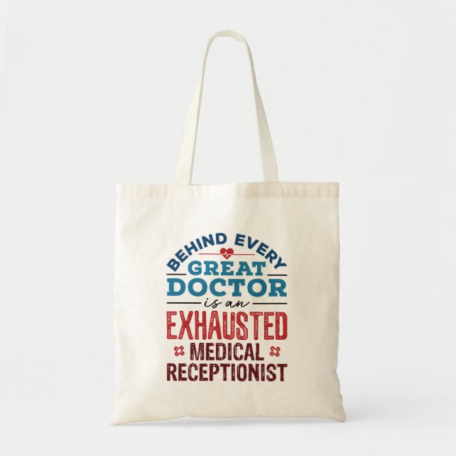 Medical Receptionist Appreciation Gifts Tote Bag (Front)