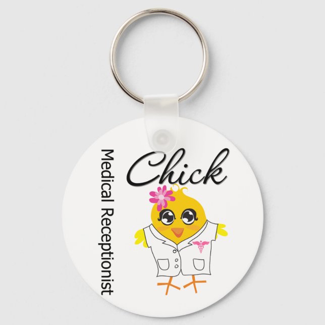 Medical Receptionist Chick Keychain (Front)
