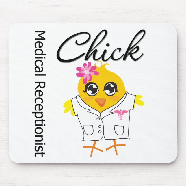 Medical Receptionist Chick Mouse Pad (Front)