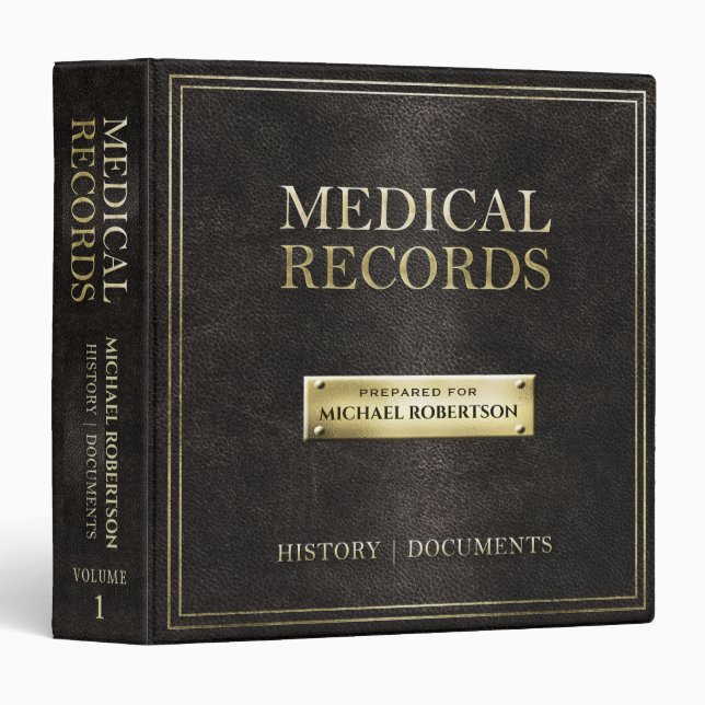 Medical Records 3 Ring Binder (Front/Spine)