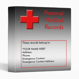 Medical Records Album 3 Ring Binder