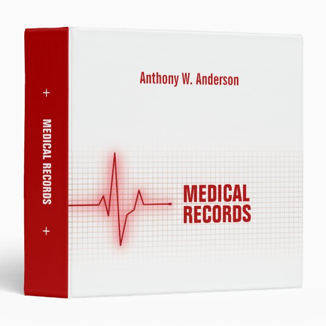 Medical Records Health binder (Front/Spine)