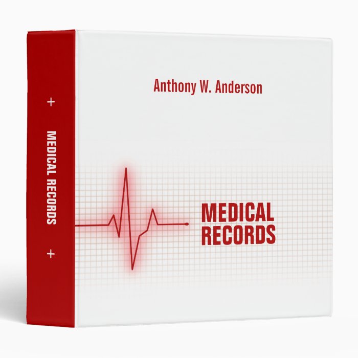 Medical Records Health binder Zazzle
