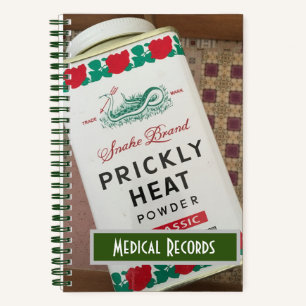 Medical Records Notebook with Prickly Heat Cover