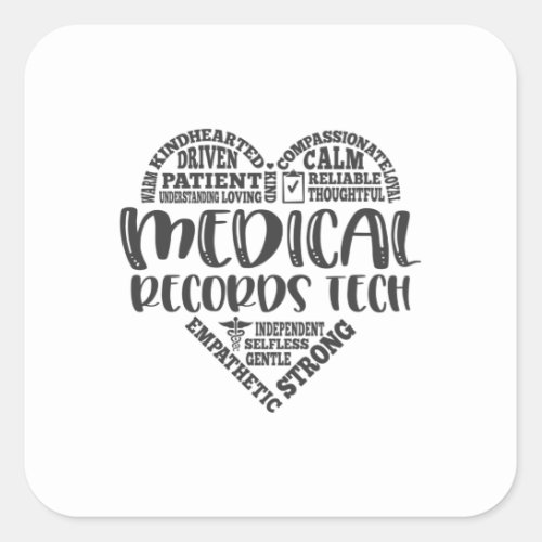 Medical Records Tech or Specialist EHR Square Sticker