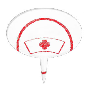medical red  emt hospital ER nurse cross Cake Topper