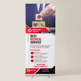Medical - Red Retractable Banner