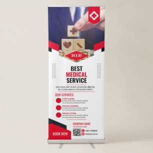 Medical - Red Retractable Banner