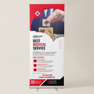 Medical - Red Retractable Banner