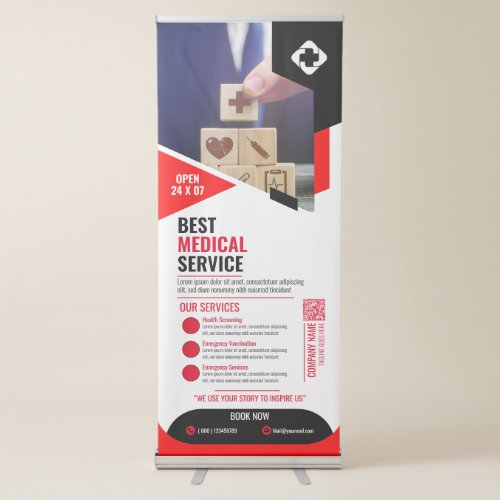 Medical _ Red Retractable Banner
